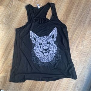 Corgi sugar skull tank top